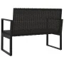 Gartenset mit Kissen 4-teilig aus schwarzem synthetischem Rattan von vidaXL, Outdoor-Sofas - Ref: Foro24-319199, Preis: 219,1...