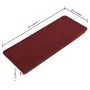 Selbstklebende Stufenmatte 15 Stück rot 65x24,5x3,5cm von vidaXL, Treppenmatten - Ref: Foro24-343480, Preis: 41,58 €, Rabatt: %