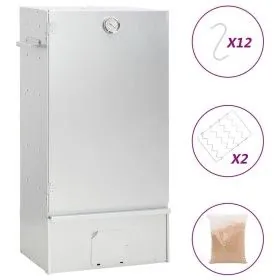 Wood chip smoker oven galvanized steel 44.5x29x83 cm by vidaXL, Barbecues - Ref: Foro24-364746, Price: 157,30 €, Discount: %