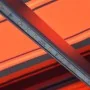 Manual retractable awning with orange and brown LED 300x250 cm by vidaXL, Awnings - Ref: Foro24-3055223, Price: 273,38 €, Dis...