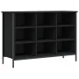 Black engineered wood shoe rack 100x35x70 cm by vidaXL, Shoe racks and shoe organizers - Ref: Foro24-831843, Price: 74,39 €, ...