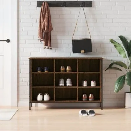 Engineered wood shoe rack, brown oak, 100x35x70 cm by vidaXL, Shoe racks and shoe organizers - Ref: Foro24-831847, Price: 55,...