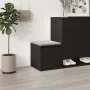 Cajón taburete madera de ingeniería negro 40,5x40x40 cm de vidaXL, Cestas para almacenaje - Ref: Foro24-808775, Precio: 46,21...