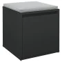 Schwarzer Ingenieurholz-Hocker Schublade 40,5x40x40 cm von vidaXL, Aufbewahrungskörbe - Ref: Foro24-808775, Preis: 46,26 €, R...