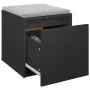 Cajón taburete madera de ingeniería negro 40,5x40x40 cm de vidaXL, Cestas para almacenaje - Ref: Foro24-808775, Precio: 46,21...