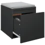 Schwarzer Ingenieurholz-Hocker Schublade 40,5x40x40 cm von vidaXL, Aufbewahrungskörbe - Ref: Foro24-808775, Preis: 46,26 €, R...