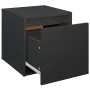 Schwarzer Ingenieurholz-Hocker Schublade 40,5x40x40 cm von vidaXL, Aufbewahrungskörbe - Ref: Foro24-808775, Preis: 46,26 €, R...