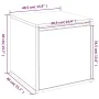 Schwarzer Ingenieurholz-Hocker Schublade 40,5x40x40 cm von vidaXL, Aufbewahrungskörbe - Ref: Foro24-808775, Preis: 46,26 €, R...