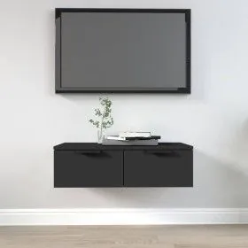 Engineered wood black wall cabinet 68x30x20 cm by vidaXL, Shelves and shelves - Ref: Foro24-811395, Price: 65,93 €, Discount: %