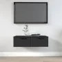 Armario de pared madera de ingeniería negro 68x30x20 cm de vidaXL, Estantes y estanterías - Ref: Foro24-811395, Precio: 65,92...