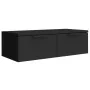 Engineered wood black wall cabinet 68x30x20 cm by vidaXL, Shelves and shelves - Ref: Foro24-811395, Price: 65,92 €, Discount: %