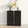 Schwarzes Sperrholz-Sideboard 30x30x70 cm von vidaXL, Sideboards - Ref: Foro24-811118, Preis: 110,16 €, Rabatt: %