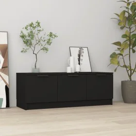 Black plywood TV cabinet 102x35x36.5 cm by vidaXL, TV Furniture - Ref: Foro24-811359, Price: 79,64 €, Discount: %
