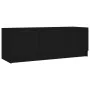 Black plywood TV cabinet 102x35x36.5 cm by vidaXL, TV Furniture - Ref: Foro24-811359, Price: 79,64 €, Discount: %