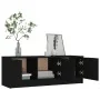 Black plywood TV cabinet 102x35x36.5 cm by vidaXL, TV Furniture - Ref: Foro24-811359, Price: 79,64 €, Discount: %