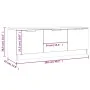 Black plywood TV cabinet 102x35x36.5 cm by vidaXL, TV Furniture - Ref: Foro24-811359, Price: 79,64 €, Discount: %