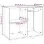 Black engineered wood dressing room furniture 80x40x65 cm by vidaXL, Lockers and storage cabinets - Ref: Foro24-808847, Price...