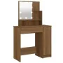 Schminktisch mit LED, braune Eiche, 86,5 x 35 x 136 cm von vidaXL, Schlafzimmerkommoden - Ref: Foro24-820486, Preis: 97,49 €,...