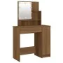 Schminktisch mit LED, braune Eiche, 86,5 x 35 x 136 cm von vidaXL, Schlafzimmerkommoden - Ref: Foro24-820486, Preis: 97,49 €,...