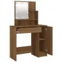 Schminktisch mit LED, braune Eiche, 86,5 x 35 x 136 cm von vidaXL, Schlafzimmerkommoden - Ref: Foro24-820486, Preis: 97,49 €,...