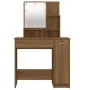 Tocador con LED roble marrón 86,5x35x136 cm de vidaXL, Tocadores para dormitorios - Ref: Foro24-820486, Precio: 97,45 €, Desc...