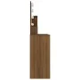 Tocador con LED roble marrón 86,5x35x136 cm de vidaXL, Tocadores para dormitorios - Ref: Foro24-820486, Precio: 97,45 €, Desc...