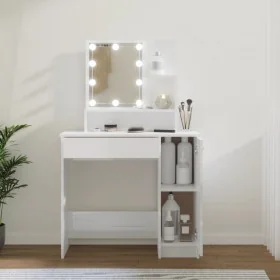 Dressing table with bright white LED 86.5x35x136 cm by vidaXL, Bedroom Dressers - Ref: Foro24-808816, Price: 100,74 €, Discou...