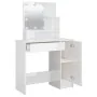 Tocador con LED blanco brillante 86,5x35x136 cm de vidaXL, Tocadores para dormitorios - Ref: Foro24-808816, Precio: 100,74 €,...