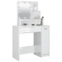 Tocador con LED blanco brillante 86,5x35x136 cm de vidaXL, Tocadores para dormitorios - Ref: Foro24-808816, Precio: 100,74 €,...