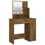 Tocador con LED color roble ahumado 86,5x35x136 cm de vidaXL, Tocadores para dormitorios - Ref: Foro24-820484, Precio: 85,95 ...