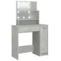Concrete gray LED dressing table 86.5x35x136 cm by vidaXL, Bedroom Dressers - Ref: Foro24-808814, Price: 100,48 €, Discount: %