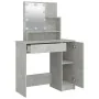 Concrete gray LED dressing table 86.5x35x136 cm by vidaXL, Bedroom Dressers - Ref: Foro24-808814, Price: 100,48 €, Discount: %