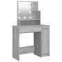 Sonoma grauer LED-Schminktisch 86,5x35x136 cm von vidaXL, Schlafzimmerkommoden - Ref: Foro24-820485, Preis: 94,62 €, Rabatt: %