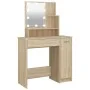 Tocador con LED color roble Sonoma 86,5x35x136 cm de vidaXL, Tocadores para dormitorios - Ref: Foro24-808813, Precio: 116,61 ...