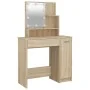 Tocador con LED color roble Sonoma 86,5x35x136 cm de vidaXL, Tocadores para dormitorios - Ref: Foro24-808813, Precio: 116,61 ...