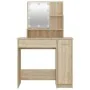 Tocador con LED color roble Sonoma 86,5x35x136 cm de vidaXL, Tocadores para dormitorios - Ref: Foro24-808813, Precio: 116,61 ...