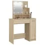 Tocador con LED color roble Sonoma 86,5x35x136 cm de vidaXL, Tocadores para dormitorios - Ref: Foro24-808813, Precio: 116,61 ...