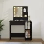 Dressing table with LED black 86.5x35x136 cm by vidaXL, Bedroom Dressers - Ref: Foro24-808811, Price: 90,76 €, Discount: %