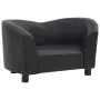 Sofá para perros cuero sintético negro 67x41x39 cm de vidaXL, Camas para perros - Ref: Foro24-170946, Precio: 95,11 €, Descue...