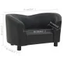 Sofá para perros cuero sintético negro 67x41x39 cm de vidaXL, Camas para perros - Ref: Foro24-170946, Precio: 95,11 €, Descue...