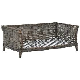Dog basket with natural gray willow cushion 90x54x35 cm by vidaXL, Beds for dogs - Ref: Foro24-170776, Price: 120,25 €, Disco...