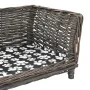 Dog basket with natural gray willow cushion 90x54x35 cm by vidaXL, Beds for dogs - Ref: Foro24-170776, Price: 120,25 €, Disco...