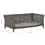 Dog basket with natural gray willow cushion 90x54x35 cm by vidaXL, Beds for dogs - Ref: Foro24-170776, Price: 120,25 €, Disco...