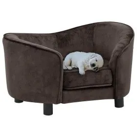 Sofá para perro felpa marrón 69x49x40 cm by vidaXL, Beds for dogs - Ref: Foro24-170942, Price: 112,08 €, Discount: %