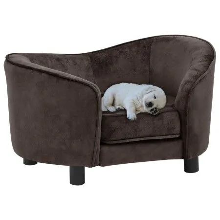 Sofá para perro felpa marrón 69x49x40 cm by vidaXL, Beds for dogs - Ref: Foro24-170942, Price: 112,08 €, Discount: %