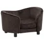 Hundesofa aus braunem Plüsch 69x49x40 cm von vidaXL, Betten für Hunde - Ref: Foro24-170942, Preis: 112,08 €, Rabatt: %