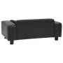 Black plush and synthetic leather dog sofa 81x43x31 cm by vidaXL, Beds for dogs - Ref: Foro24-170954, Price: 81,38 €, Discoun...