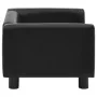 Plush and black synthetic leather dog sofa 60x43x30 cm by vidaXL, Beds for dogs - Ref: Foro24-170960, Price: 73,42 €, Discoun...