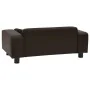 Plush and brown synthetic leather dog sofa 81x43x31 cm by vidaXL, Beds for dogs - Ref: Foro24-170955, Price: 85,51 €, Discoun...