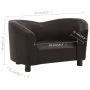 Dog sofa brown synthetic leather 67x41x39 cm by vidaXL, Beds for dogs - Ref: Foro24-170947, Price: 77,65 €, Discount: %